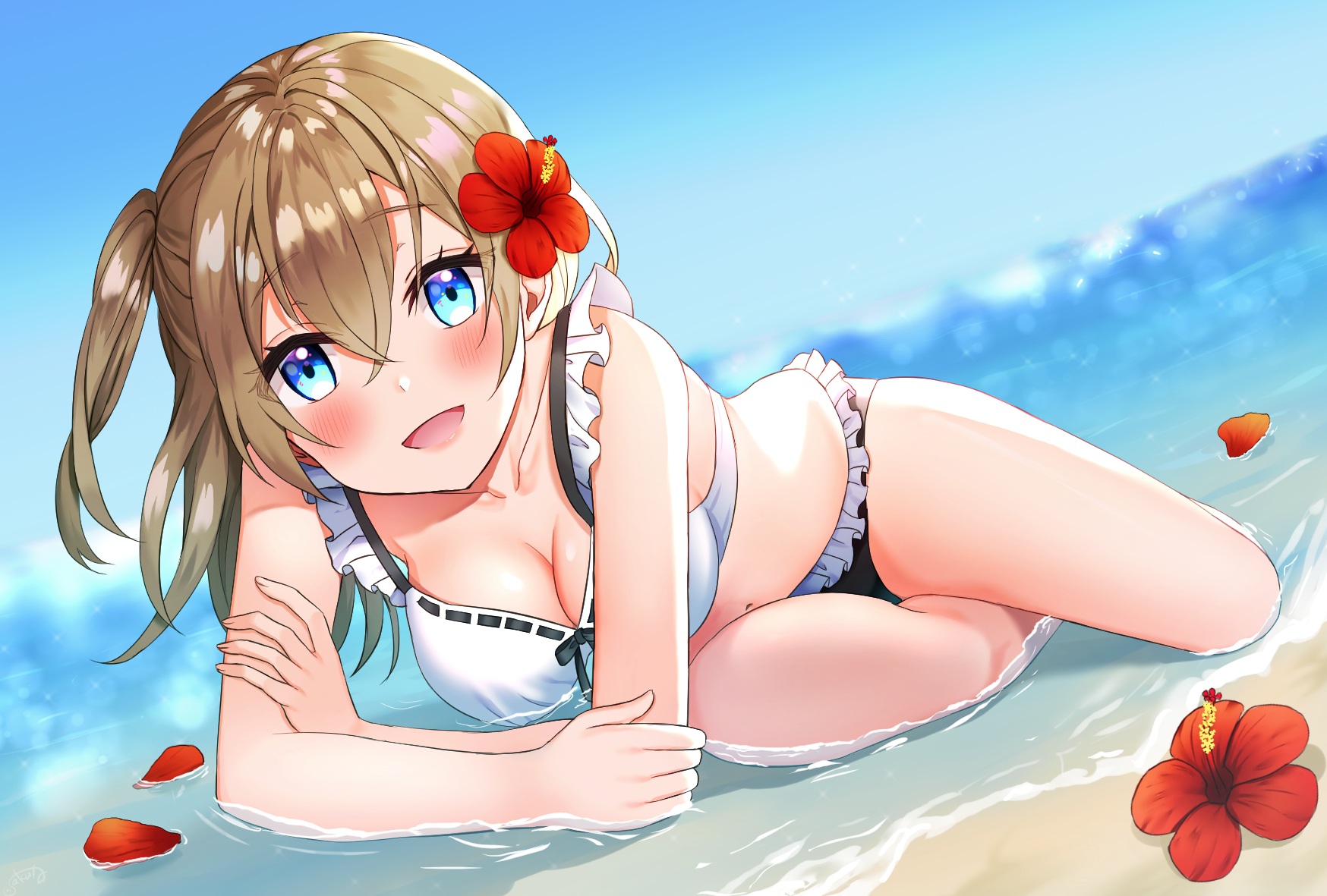 Saki Usagi Bikini Cleavage Swimsuits Wet Yande Re